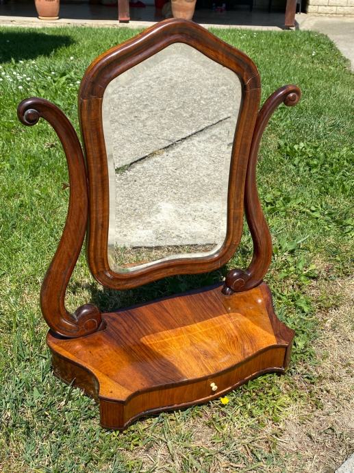Lady Wooden Mirror 19th Century Antique Furniture 6