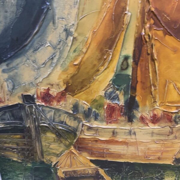Painting 60’s oil on canvas - Image 13