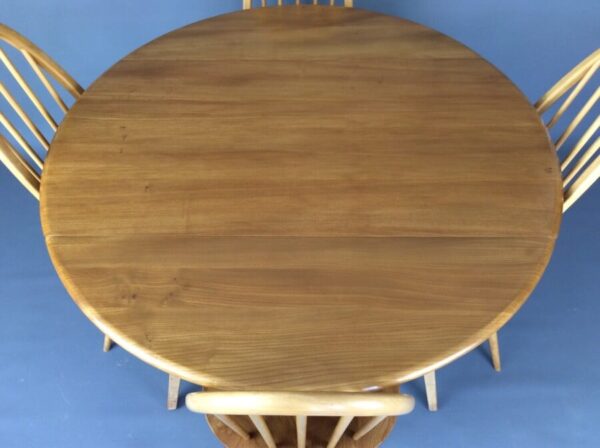 Mid Century Ercol Dining Table And Four Chairs - Image 2
