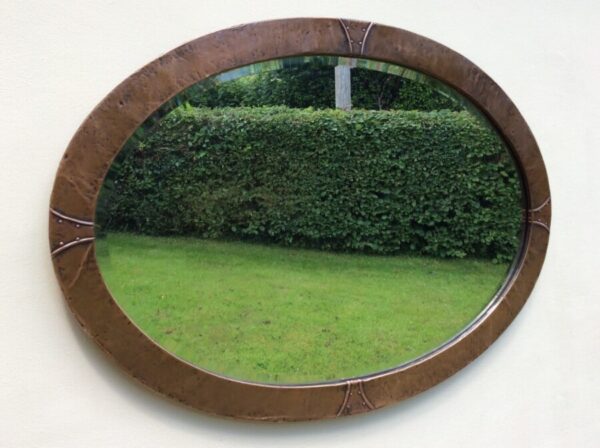 Arts and Crafts Large Copper Mirror