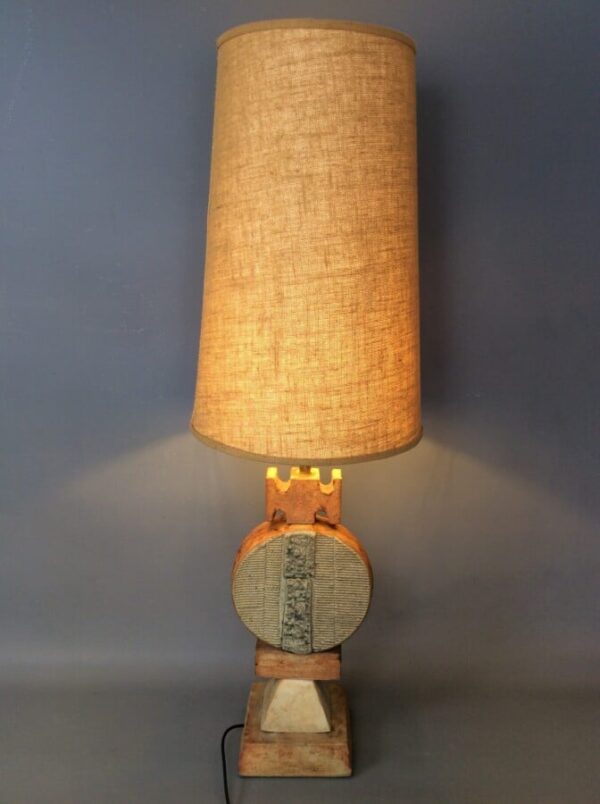 Bernard Rooke Studio Pottery Totem Lamp Mid Century