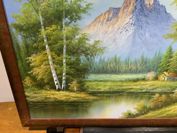 Matterhorn Switzerland Painting Antique Art 8