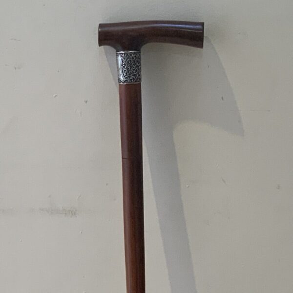 Superb Gentleman’s walking stick sword stick with silver collar - Image 10
