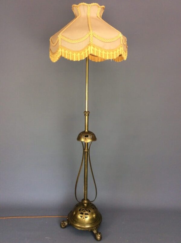 Arts and Crafts Brass Floor Lamp