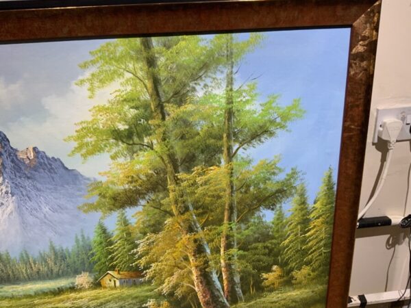 Matterhorn Switzerland Painting Antique Art 4