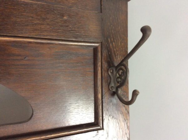 Arts and Crafts Oak Hall Stand - Image 4