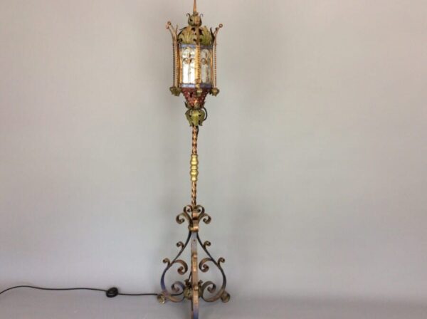 19th Century Gothic Revival Floor Lantern floor lamp Antique Lighting 9