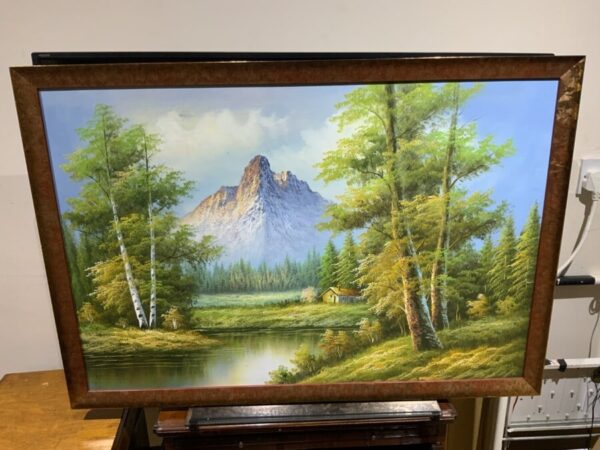 Matterhorn Switzerland Painting Antique Art 3