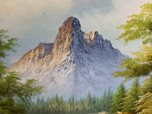 Matterhorn Switzerland Painting Antique Art 10