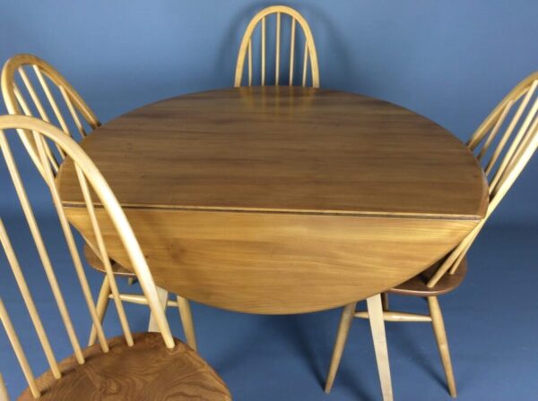 Mid Century Ercol Dining Table And Four Chairs - Image 6