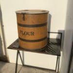 Downton Abbey’s Kitchen quality, Toleware Flour bin Antique Collectibles