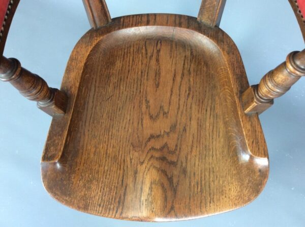 Late Victorian Desk Chair desk chair Antique Chairs 7