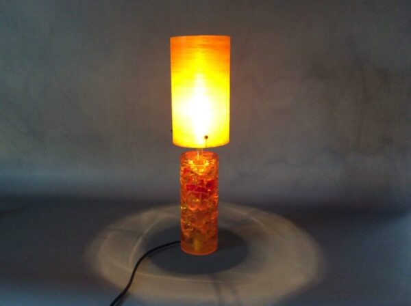 Mid Century Shatterline Table Lamp 1960's