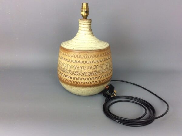 Mid Century Studio Pottery Lamp Cornish Studio Pottery Antique Lighting 7