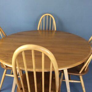 Mid Century Ercol Dining Table And Four Chairs Dining Furniture Antique Furniture