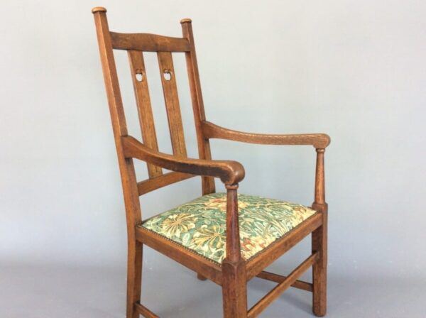 Arts and Crafts Glasgow School Desk Chair arts and crafts antiques Antique Chairs 8