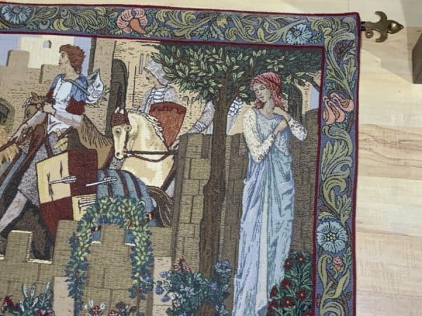 Winchester Cathedral Tapestry “ Arthurian Legend Antique Collectibles 4