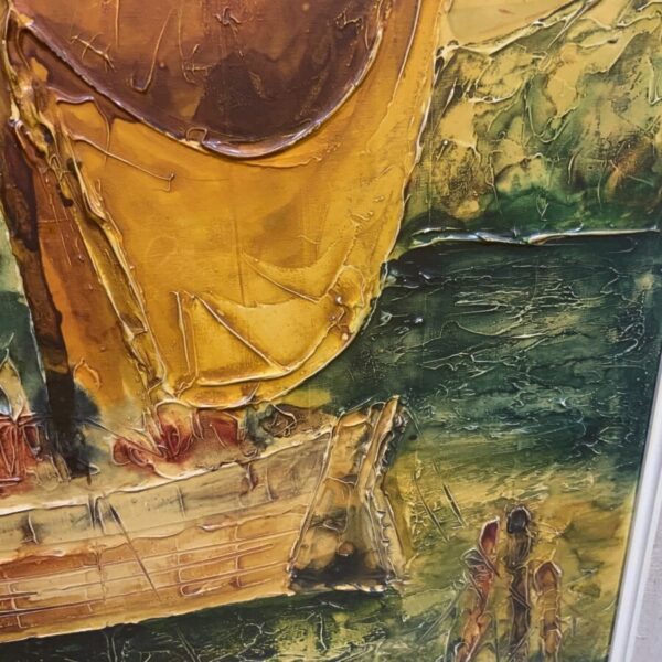 Painting 60’s oil on canvas - Image 12