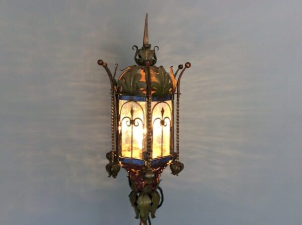 19th Century Gothic Revival Floor Lantern floor lamp Antique Lighting 4