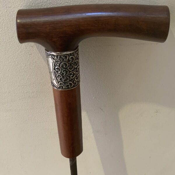Superb Gentleman’s walking stick sword stick with silver collar - Image 29