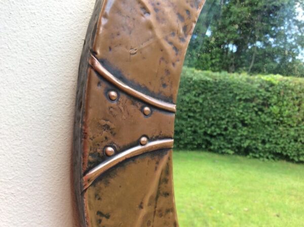 Arts and Crafts Large Copper Mirror - Image 2