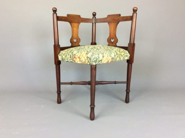 Arts and Crafts Mahogany Corner Chair Arts and Crafts Antique Chairs 4