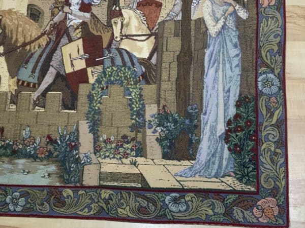 Winchester Cathedral Tapestry “ Arthurian Legend Antique Collectibles 9