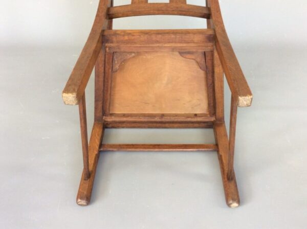 Arts and Crafts Glasgow School Desk Chair arts and crafts antiques Antique Chairs 7