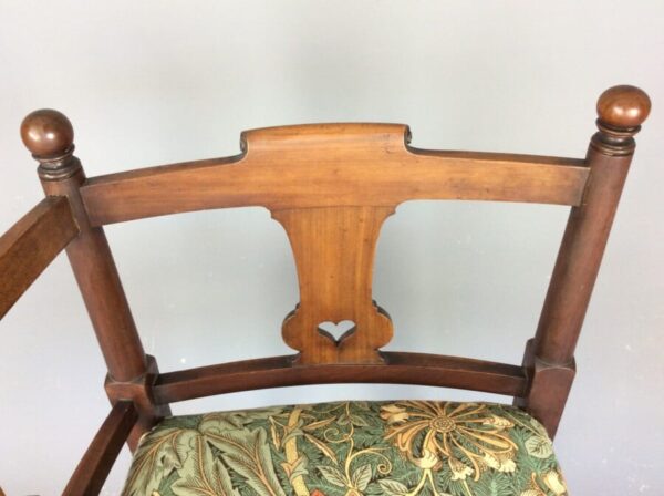 Arts and Crafts Mahogany Corner Chair Arts and Crafts Antique Chairs 6