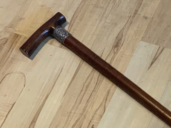 Superb Gentleman’s walking stick sword stick with silver collar - Image 4