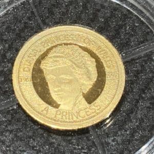 Lady Diana Spencer “ Portrait of A Princess “ Gold Coin Antique Collectibles