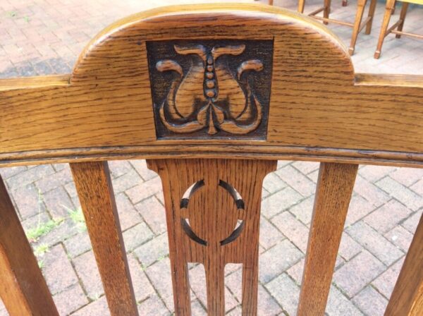 Set of Eight Arts and Crafts Dining Chairs - Image 5