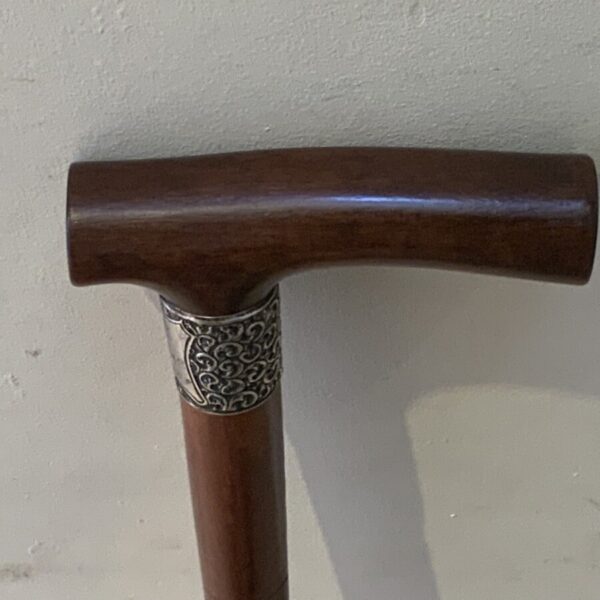 Superb Gentleman’s walking stick sword stick with silver collar - Image 13