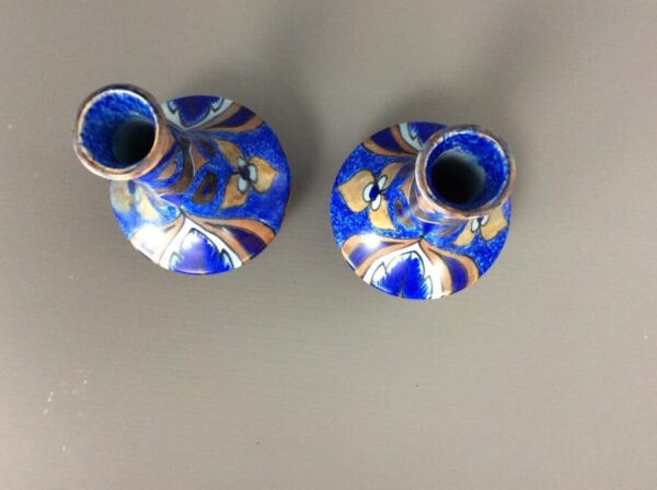 Pair of George Clews Chameleon Ware Vases ceramics Antique Ceramics 4
