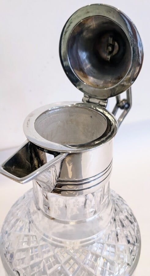 Silver Plated Claret Jug Claret Jug Antique Glassware 5