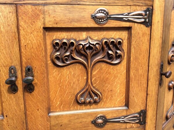 Arts and Crafts Oak Sideboard Arts and Crafts Antique Furniture 6