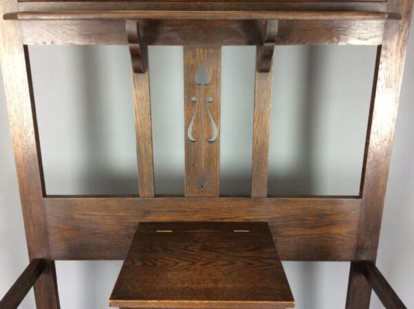 Arts and Crafts Oak Hall Stand Arts and Crafts Antique Furniture 5