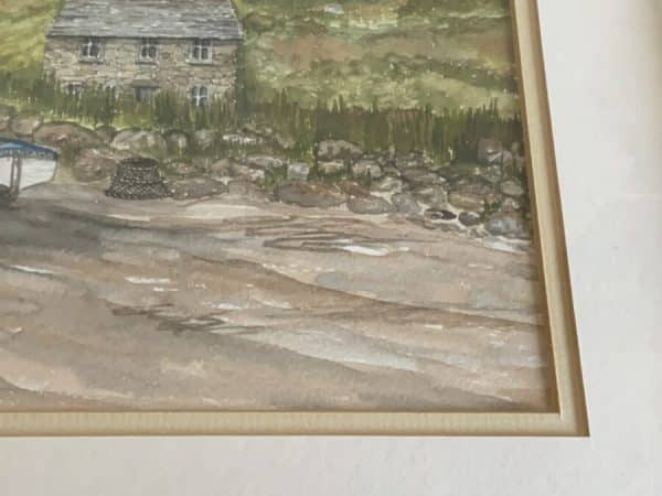 Barbara Morgan “ Penberth, Cornwall “ Watercolour Antique Art 9