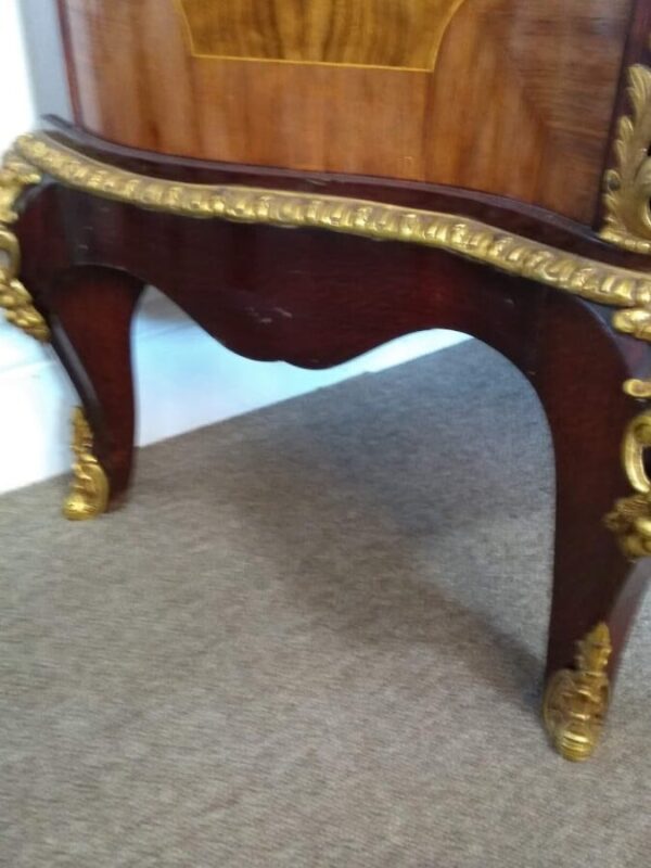 Louis XVI Style Marble topped Cabinet burr walnut Antique Furniture 6