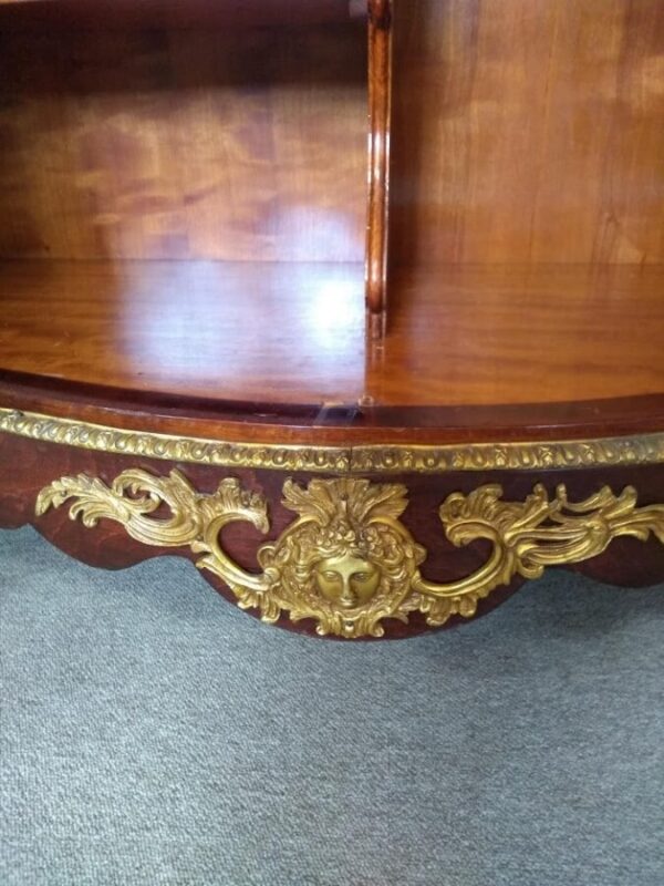 Louis XV1 Style French Marble Top Cabinet burr walnut Antique Furniture 5