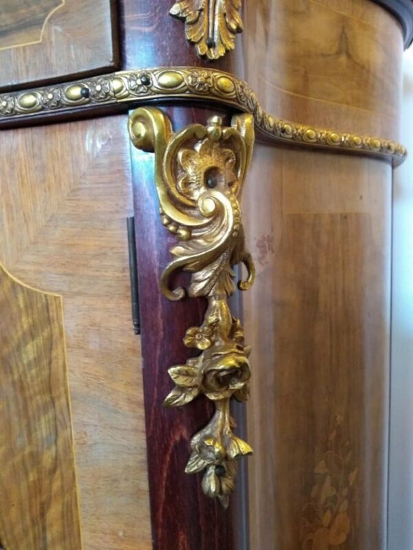 Louis XVI Style Marble topped Cabinet burr walnut Antique Furniture 7