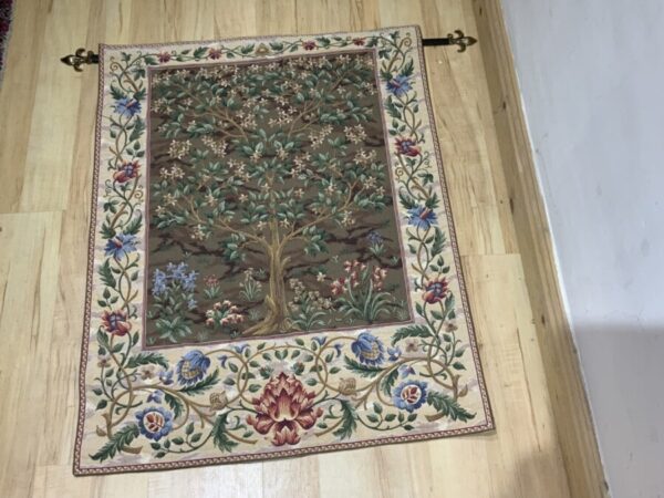 William Morris Tree of Life designed Flemish woven tapestry