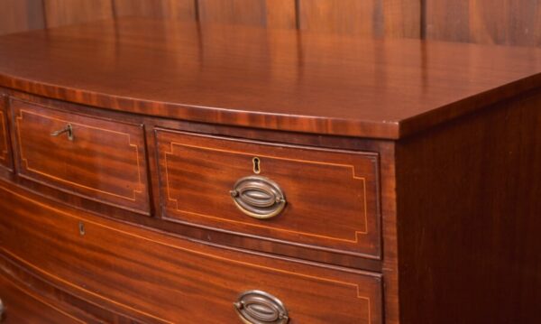 Georgian Bow Front Chest Of Drawers SAI2680 - Image 8