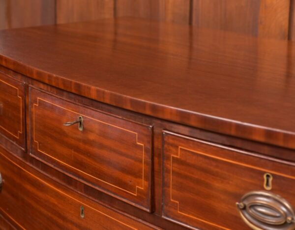 Georgian Bow Front Chest Of Drawers SAI2680 - Image 6