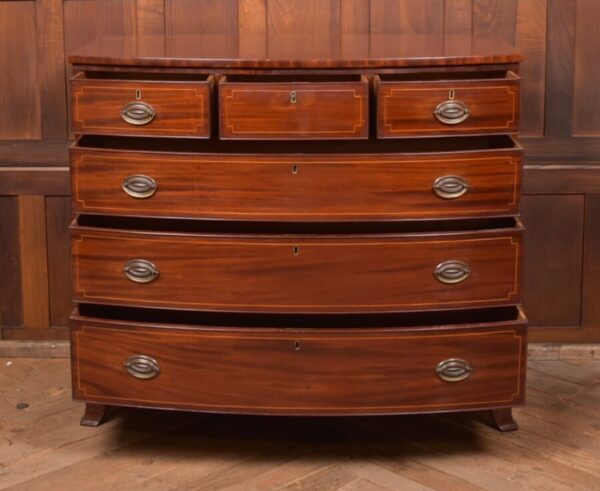 Georgian Bow Front Chest Of Drawers SAI2680 - Image 5