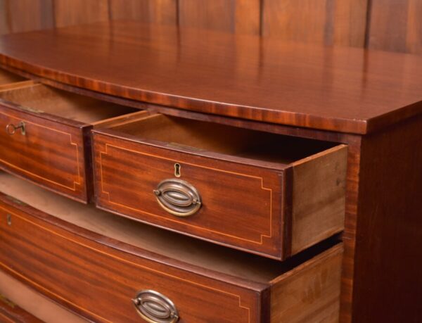 Georgian Bow Front Chest Of Drawers SAI2680 - Image 4