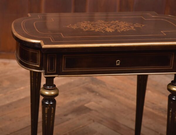Victorian Ebony And Brass Work Table SAI2687 - Image 9