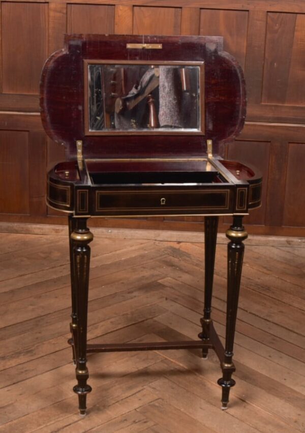 Victorian Ebony And Brass Work Table SAI2687 - Image 6