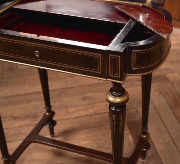 Victorian Ebony And Brass Work Table SAI2687 - Image 2