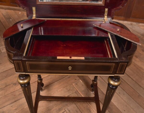 Victorian Ebony And Brass Work Table SAI2687 - Image 11